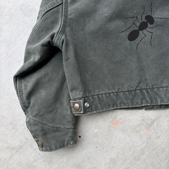 Carhartt YOUTH YJ97 MOS green Detroit work wear jacket - Picture 7 of 8